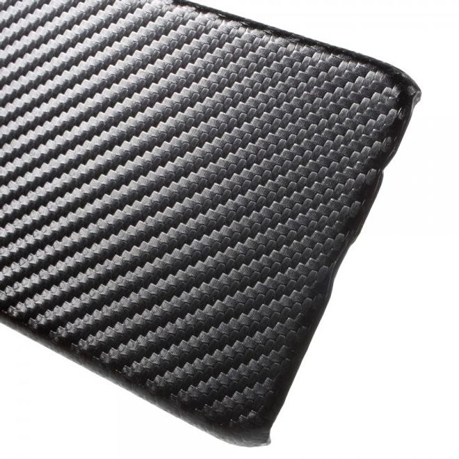 Galaxy S6 Edge Plus Hart Plastik Case mit Karbonfasermuster - schwarz