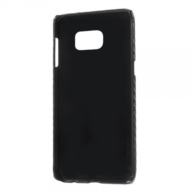 Galaxy S6 Edge Plus Hart Plastik Case mit Karbonfasermuster - schwarz
