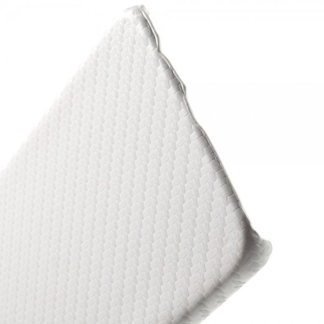 Galaxy S6 Edge Plus Hart Plastik Case mit Karbonfasermuster - weiss