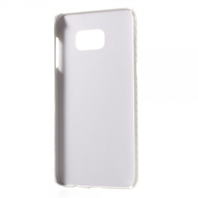 Galaxy S6 Edge Plus Hart Plastik Case mit Karbonfasermuster - weiss