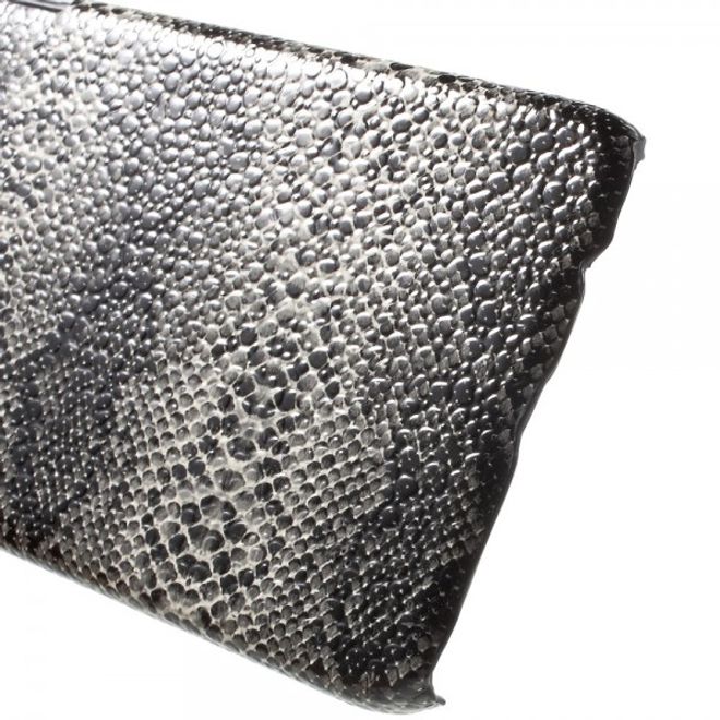 Galaxy S6 Edge Plus Hart Plastik Case mit Lederüberzug und Schlangentextur - schwarz