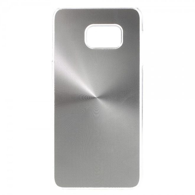 Galaxy S6 Edge Plus Hart Plastik Case im Metallic Look - silber