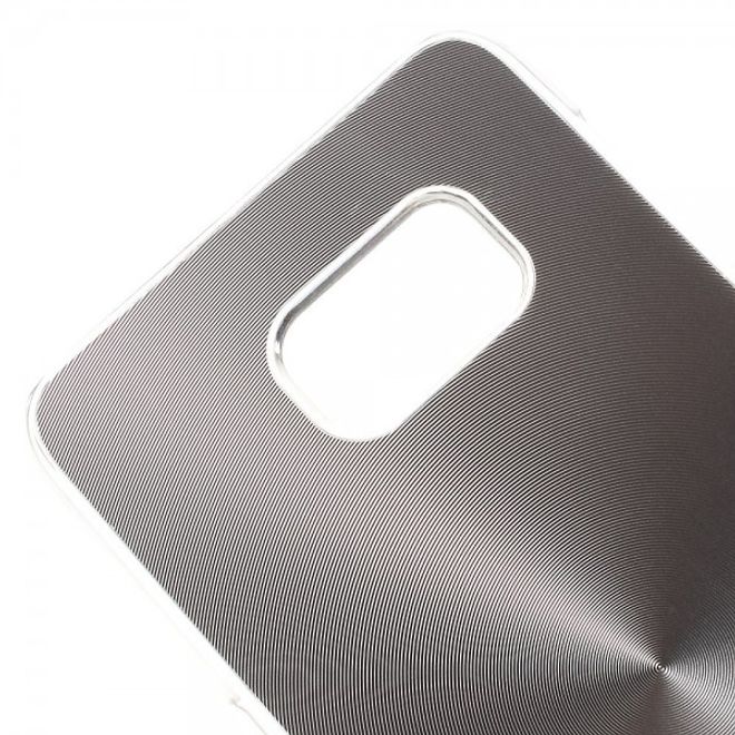 Galaxy S6 Edge Plus Hart Plastik Case im Metallic Look - silber