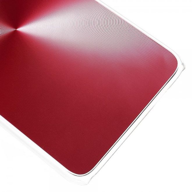 Galaxy S6 Edge Plus Hart Plastik Case im Metallic Look - rot