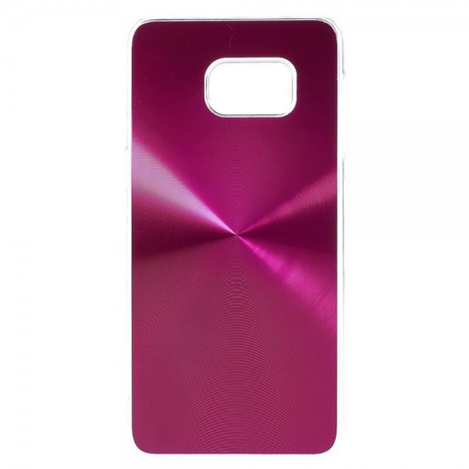 Galaxy S6 Edge Plus Hart Plastik Case im Metallic Look - rosa