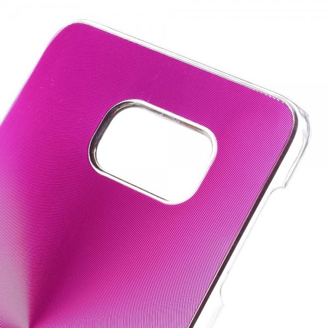 Galaxy S6 Edge Plus Hart Plastik Case im Metallic Look - rosa