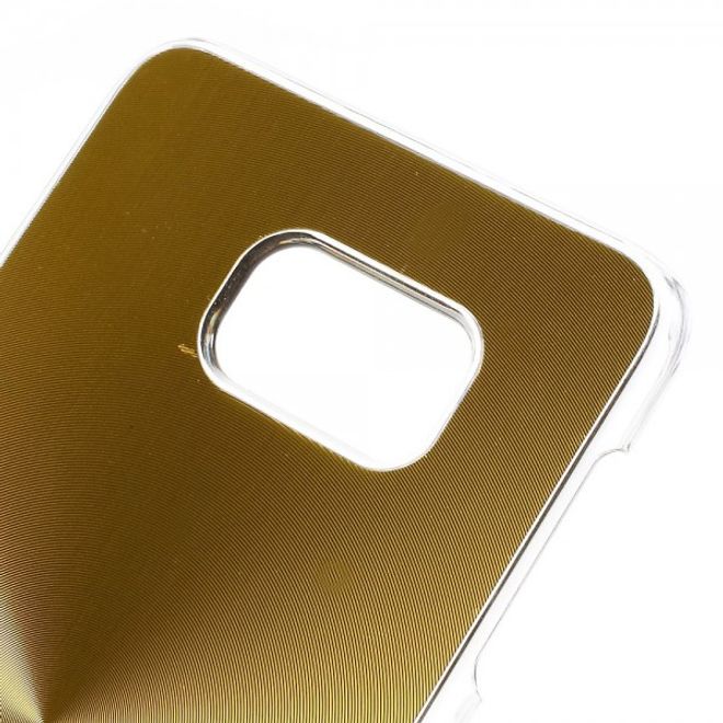 Galaxy S6 Edge Plus Hart Plastik Case im Metallic Look - gold