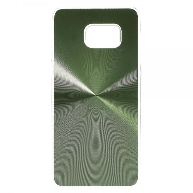 Galaxy S6 Edge Plus Hart Plastik Case im Metallic Look - grün