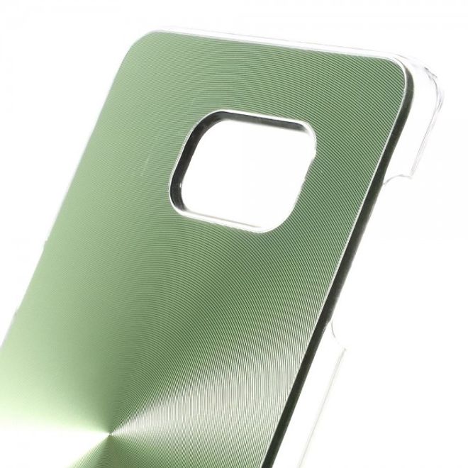 Galaxy S6 Edge Plus Hart Plastik Case im Metallic Look - grün