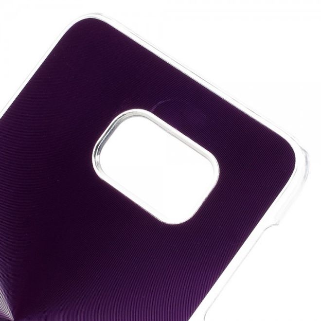 Galaxy S6 Edge Plus Hart Plastik Case im Metallic Look - purpur