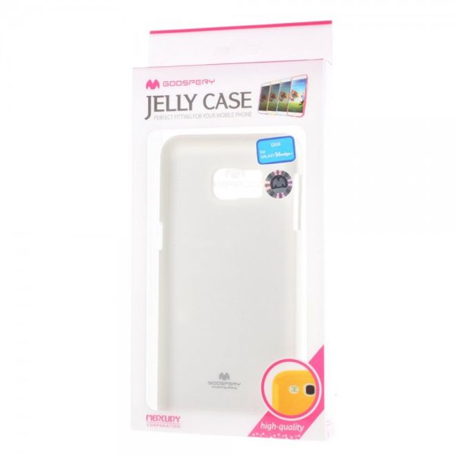 Goospery - Galaxy S6 Edge Plus Handy Hülle - TPU Soft Case - Pearl Jelly Series - weiss