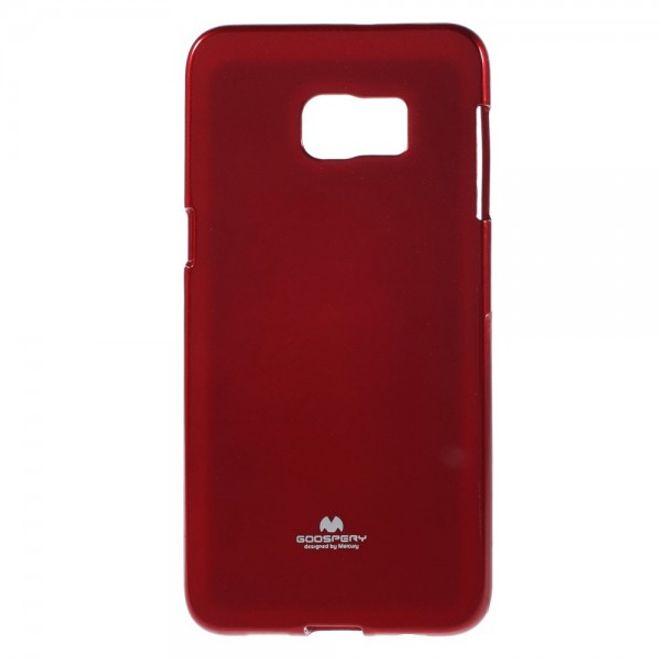 Goospery - Galaxy S6 Edge Plus Handy Hülle - TPU Soft Case - Pearl Jelly Series - rot