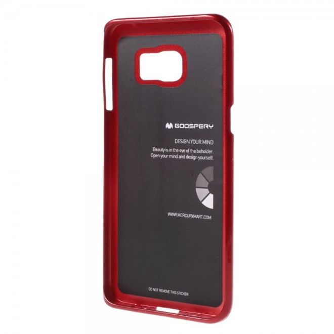 Goospery - Galaxy S6 Edge Plus Handy Hülle - TPU Soft Case - Pearl Jelly Series - rot