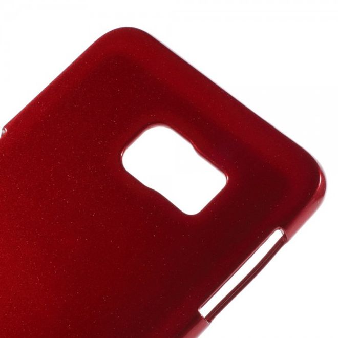 Goospery - Galaxy S6 Edge Plus Handy Hülle - TPU Soft Case - Pearl Jelly Series - rot