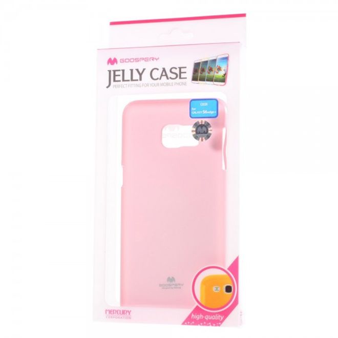 Goospery - Galaxy S6 Edge Plus Handy Hülle - TPU Soft Case - Pearl Jelly Series - rosa