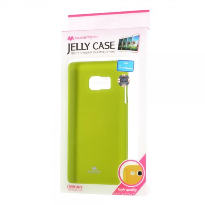 Goospery - Galaxy S6 Edge Plus Handy Hülle - TPU Soft Case - Pearl Jelly Series - lime