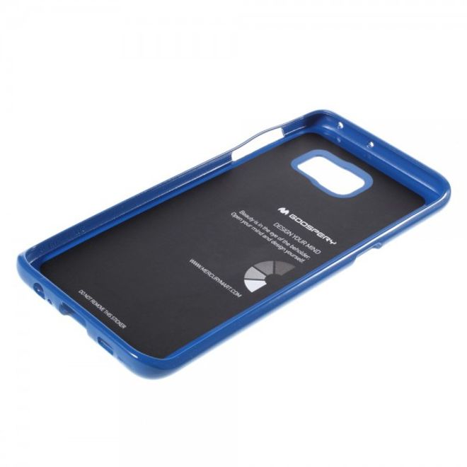 Goospery - Galaxy S6 Edge Plus Handy Hülle - TPU Soft Case - Pearl Jelly Series - blau