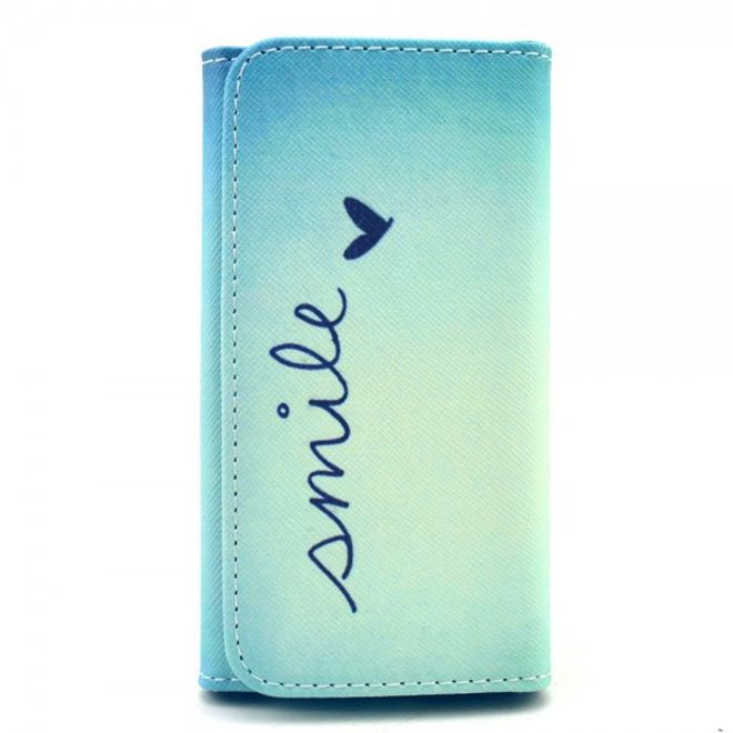 Universelles Leder Case für Smartphones bis 13.8x7x1.5cm mit Himmel und Schriftzug