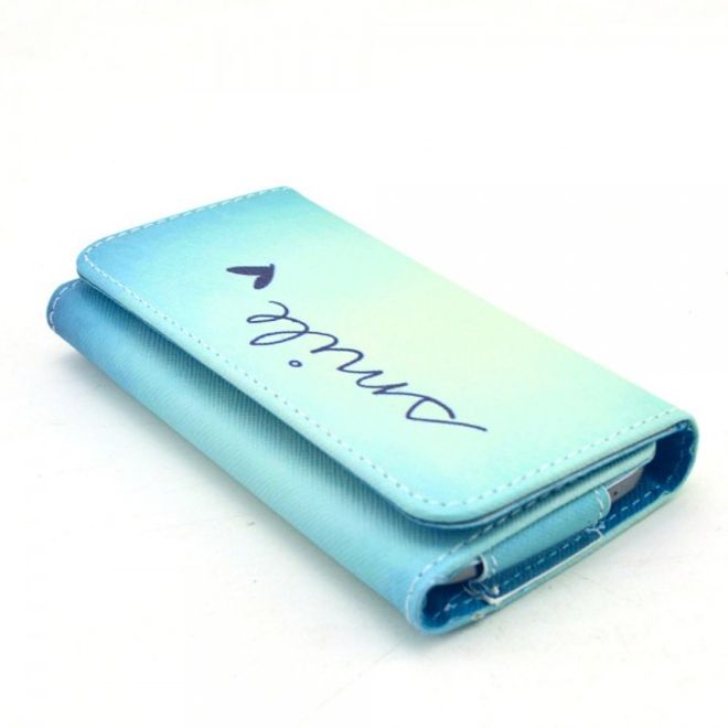Universelles Leder Case für Smartphones bis 13.8x7x1.5cm mit Himmel und Schriftzug