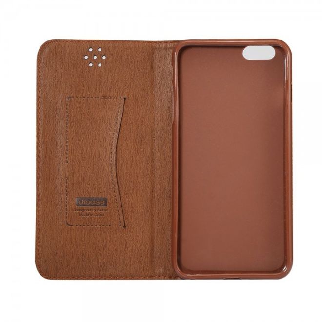 iPhone 6/6S Magnetisches Leder Case mit Oxford Nylon Textur und Standfunktion - grau