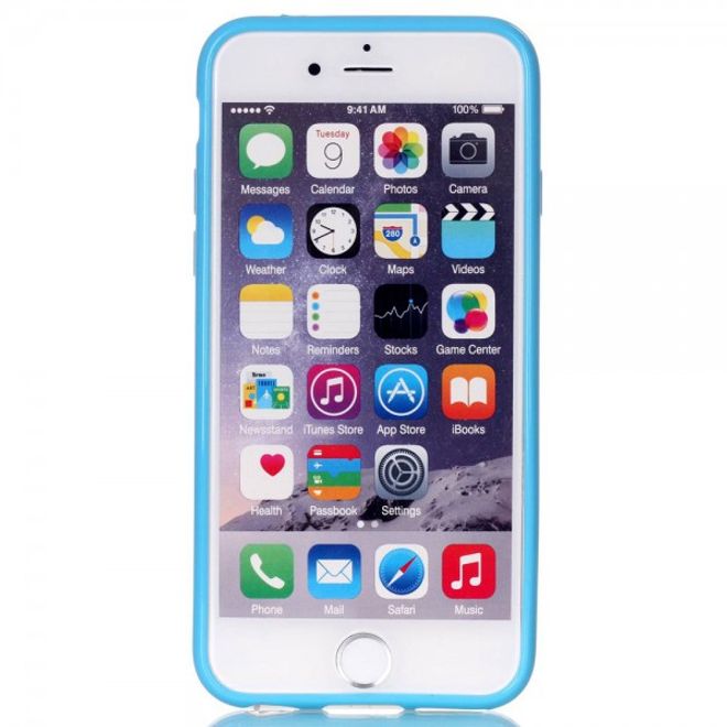 Étui en plastique élastique pour iPhone 6/6S avec revêtement effet cuir et jolis motifs de guimauves
