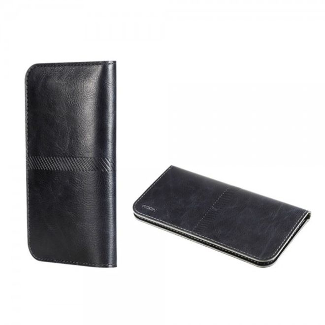 iPhone 6 Plus/6S Plus Schlanker, modischer Leder Beutel von Rock - schwarz