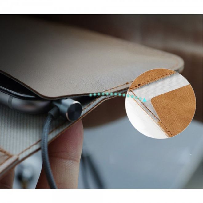 iPhone 6 Plus/6S Plus Schlanker, modischer Leder Beutel von Rock - schwarz