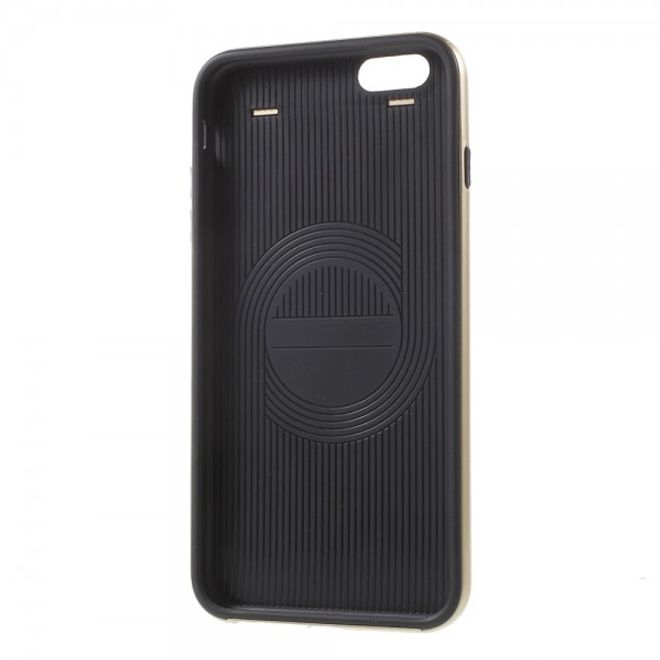 iPhone 6 Plus/6S Plus Elastisches Plastik Case mit Bumper Aufsatz und Linientextur -  gold