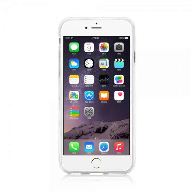 iPhone 6 Plus/6S Plus Ultradünnes, elastisches Plastik Case mit Kreditkartenschlitz - transparent