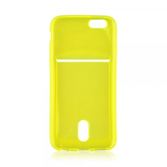 iPhone 6 Plus/6S Plus Ultradünnes, elastisches Plastik Case mit Kreditkartenschlitz - grün