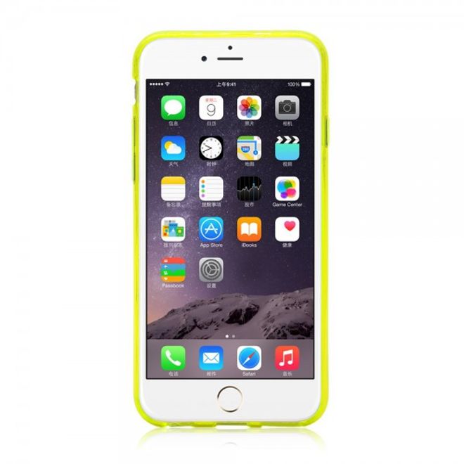 iPhone 6 Plus/6S Plus Ultradünnes, elastisches Plastik Case mit Kreditkartenschlitz - grün
