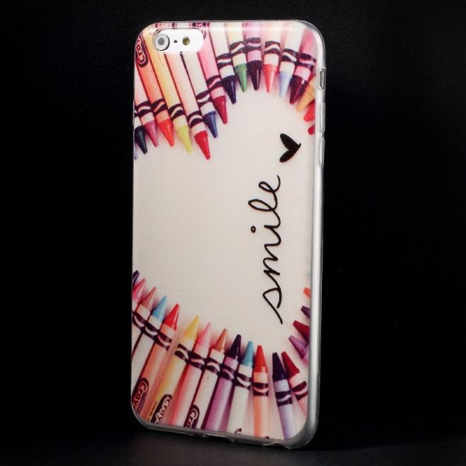 iPhone 6 Plus/6S Plus Dünnes, elastisches Plastik Case mit Stiften in Herzform ausgelegt