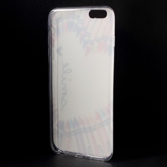 iPhone 6 Plus/6S Plus Dünnes, elastisches Plastik Case mit Stiften in Herzform ausgelegt
