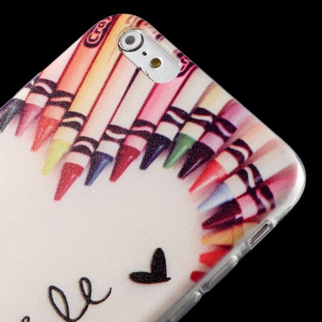 iPhone 6 Plus/6S Plus Dünnes, elastisches Plastik Case mit Stiften in Herzform ausgelegt