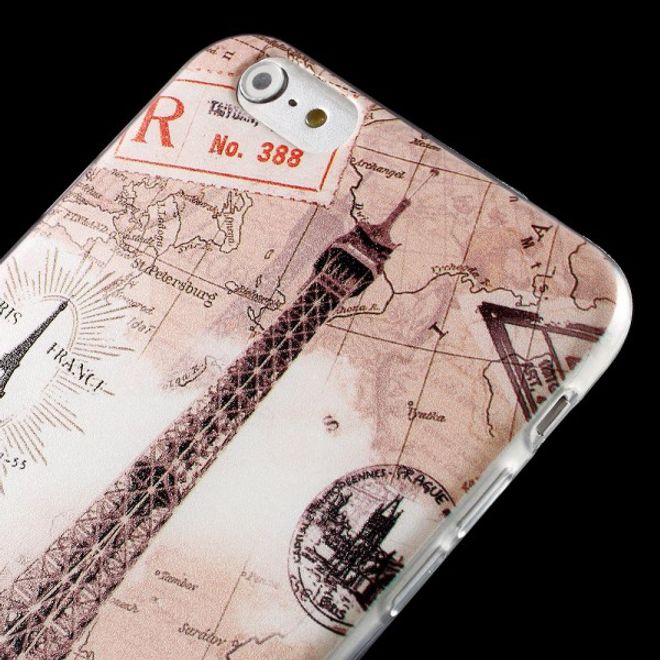 iPhone 6 Plus/6S Plus Slim, Flexible Plastic Case with Eiffel Tower in Paris