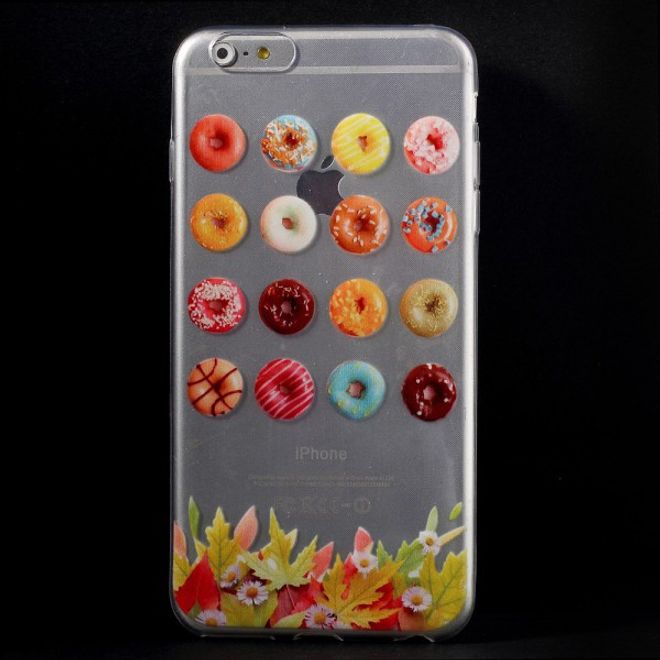 iPhone 6 Plus/6S Plus Dünnes, elastisches Plastik Case mit vielen kleinen Donuts