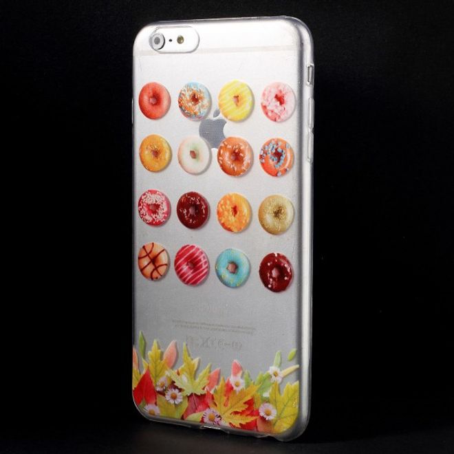 iPhone 6 Plus/6S Plus Dünnes, elastisches Plastik Case mit vielen kleinen Donuts