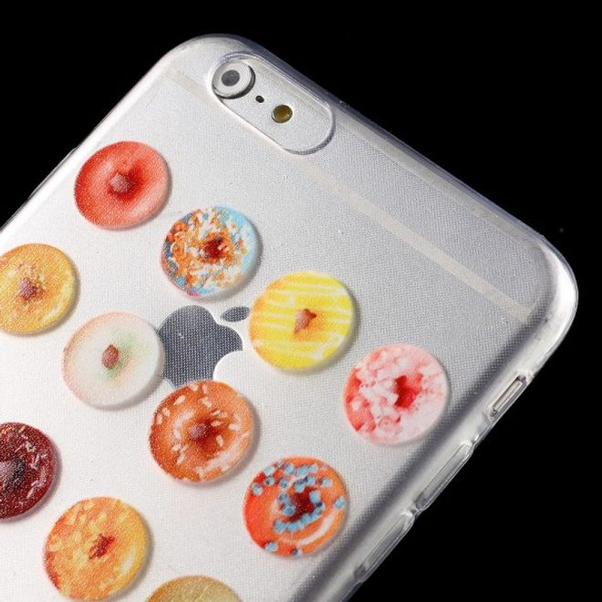 iPhone 6 Plus/6S Plus Dünnes, elastisches Plastik Case mit vielen kleinen Donuts