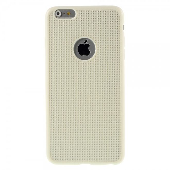 iPhone 6 Plus/6S Plus Elastisches Plastik Case mit Gittermuster - beige