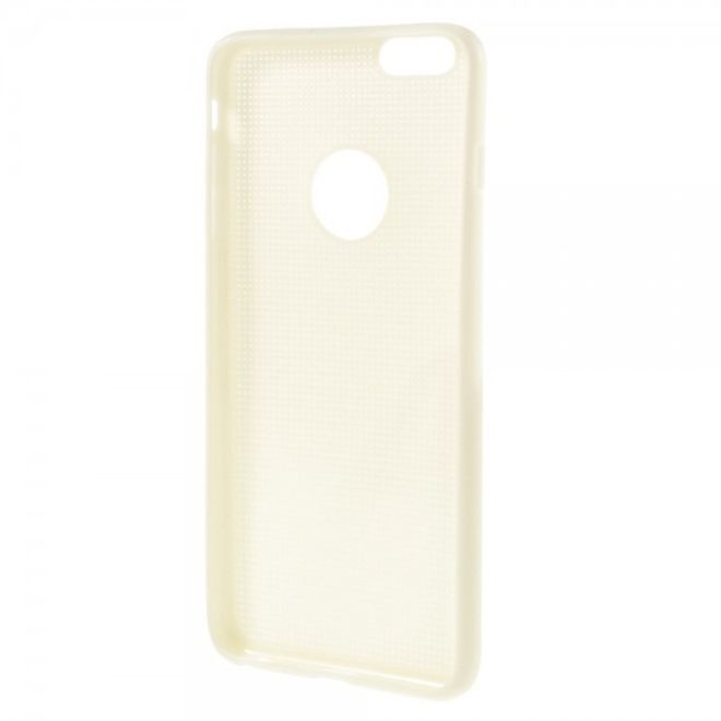 iPhone 6 Plus/6S Plus Elastisches Plastik Case mit Gittermuster - beige