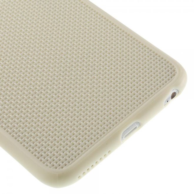 iPhone 6 Plus/6S Plus Elastisches Plastik Case mit Gittermuster - beige