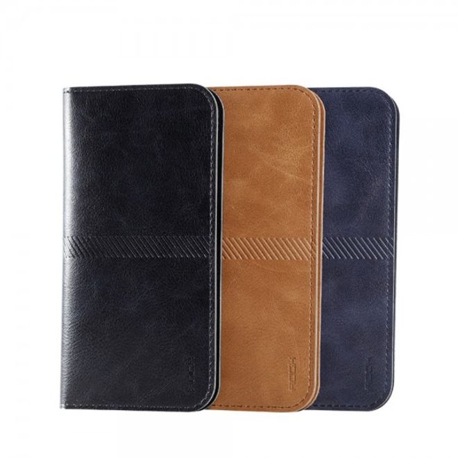 iPhone 6 Plus/6S Plus Schlanker, modischer Leder Beutel von Rock - dunkelblau