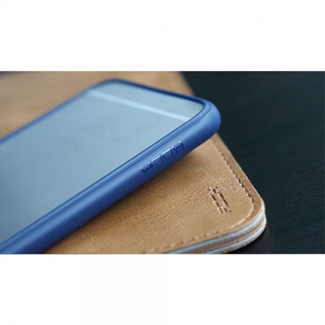 iPhone 6 Plus/6S Plus Schlanker, modischer Leder Beutel von Rock - dunkelblau