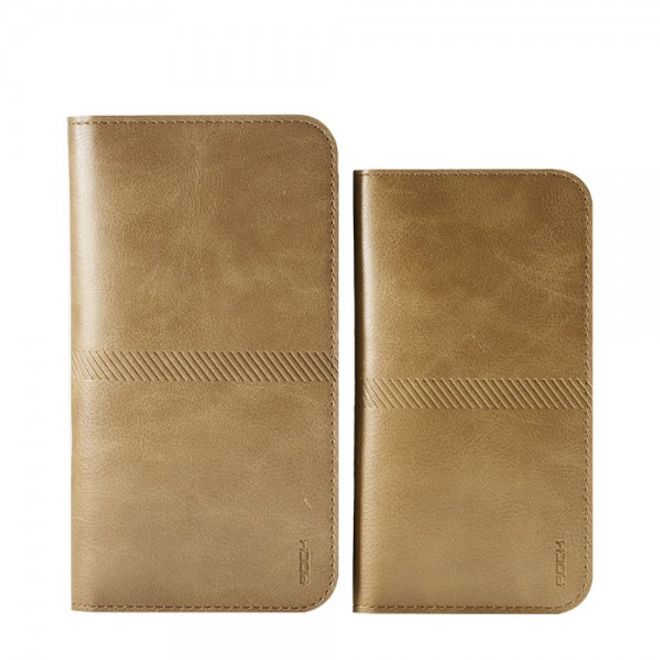 iPhone 6 Plus/6S Plus Schlanker, modischer Leder Beutel von Rock - braun