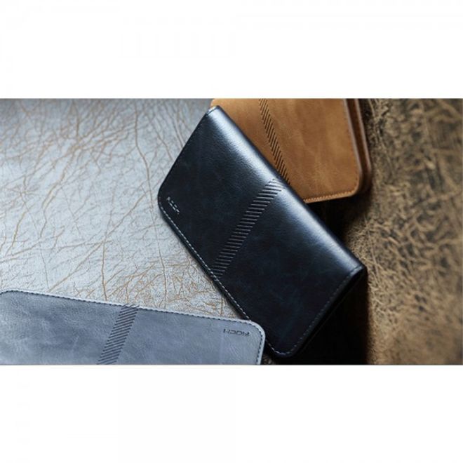 iPhone 6 Plus/6S Plus Schlanker, modischer Leder Beutel von Rock - braun