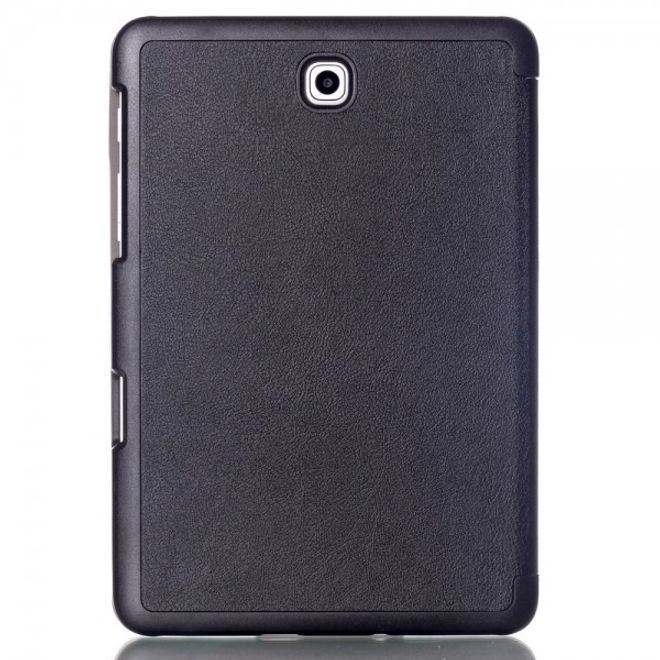 Samsung Galaxy Tab S2 8.0 Faltbares Leder Smart Case mit Litchitextur - schwarz