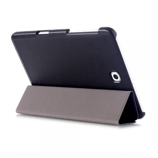 Samsung Galaxy Tab S2 8.0 Faltbares Leder Smart Case mit Litchitextur - schwarz