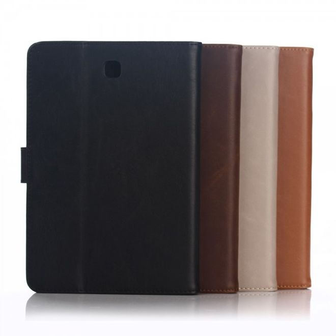 Samsung Galaxy Tab S2 8.0 Crazy Horse Leder Smart Case im Retro Look - grau