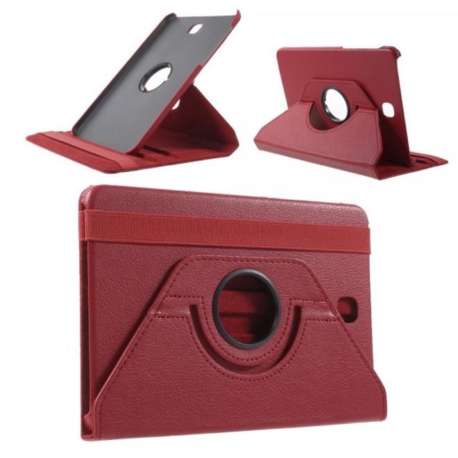 Samsung Galaxy Tab S2 8.0 Stabiles, 360° rotierbares Leder Flip Case - rot