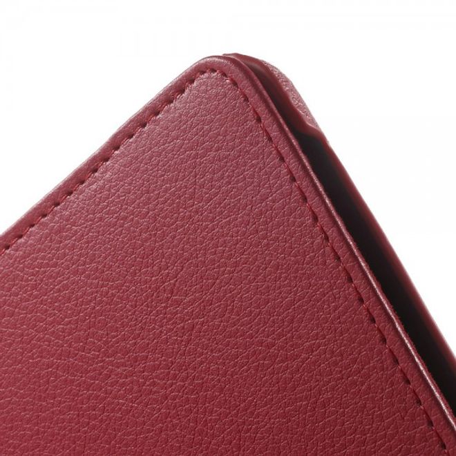 Samsung Galaxy Tab S2 8.0 Stabiles, 360° rotierbares Leder Flip Case - rot